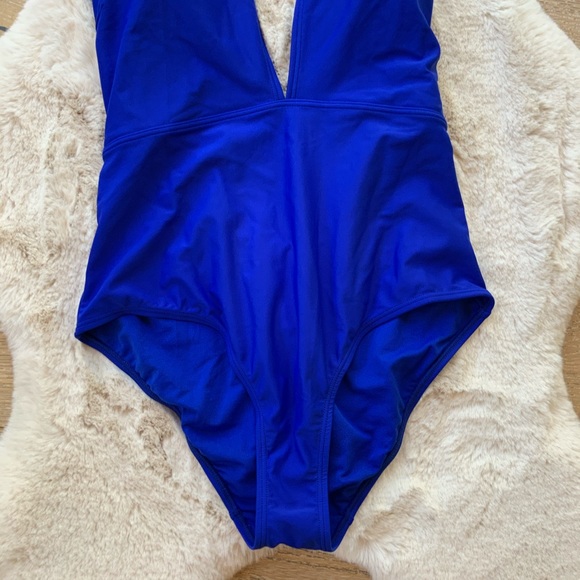 Ted Baker Bright Blue Halter Swimsuit Size 12 - Picture 4 of 6